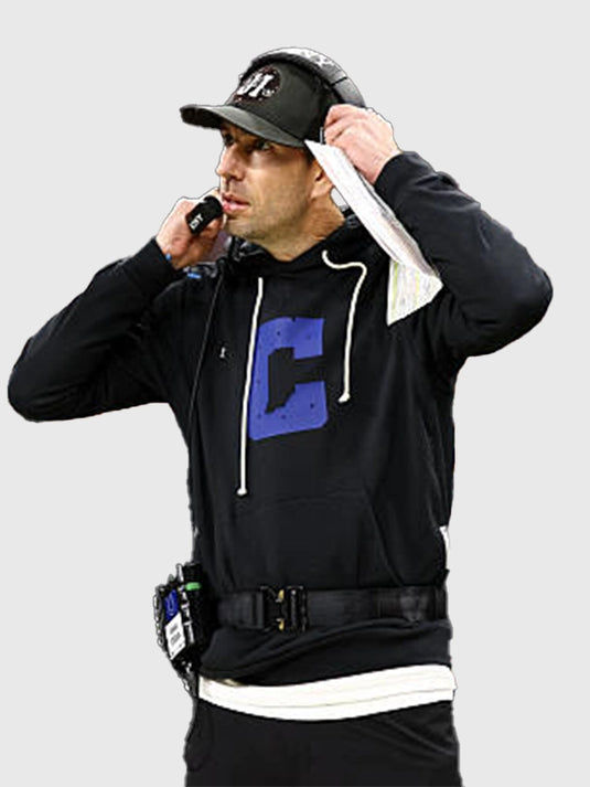 Black Nike Dri-FIT hoodie for Indianapolis Colts featuring clean sideline detailing and athletic fit