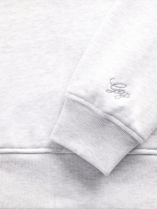 Gap x Summer Fridays oversized grey logo hoodie recreation designed for comfort with a plush fleece finish