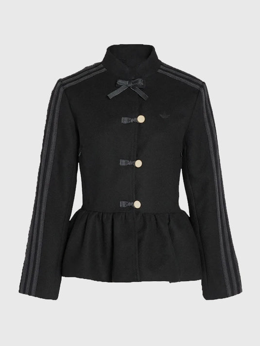 RECREATED Adidas Chinese New Year 2026 peplum jacket in black with a structured, modern silhouette