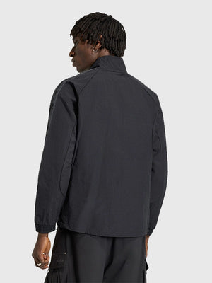 Black Inter Miami CF unisex anthem jacket recreated with Adidas branding and a structured silhouette for everyday layering.