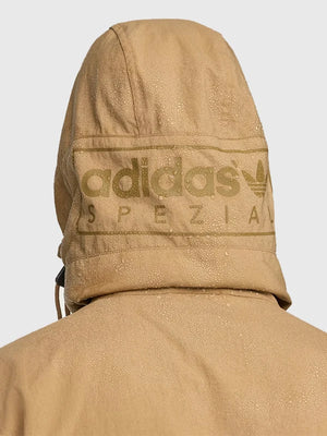 Longridge SPZL Hooded Parka by Adidas featuring structured fit, smooth finish, and modern archival-inspired styling