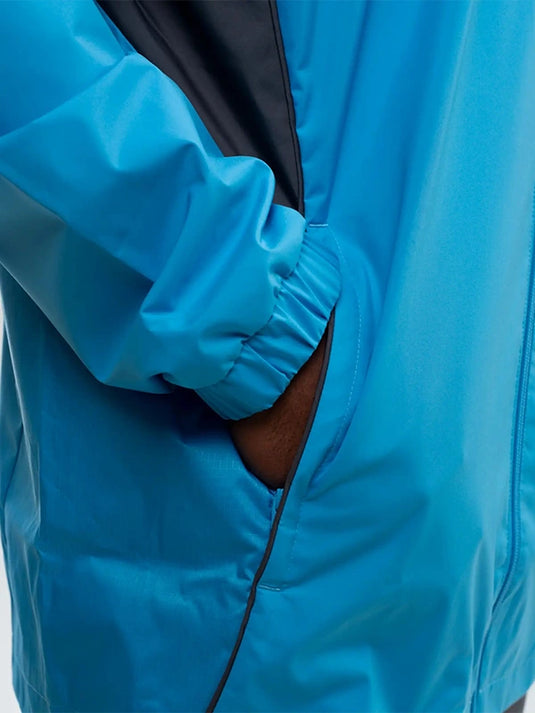 Newcastle United FC Adidas 2025/26 Players Range blue all-weather jacket with a sleek athletic fit and durable outer shell