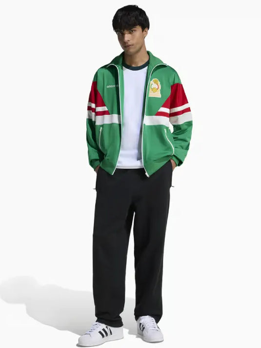 RECREATED Adidas Mexico 1986 World Cup track jacket in green and red with classic full-zip design