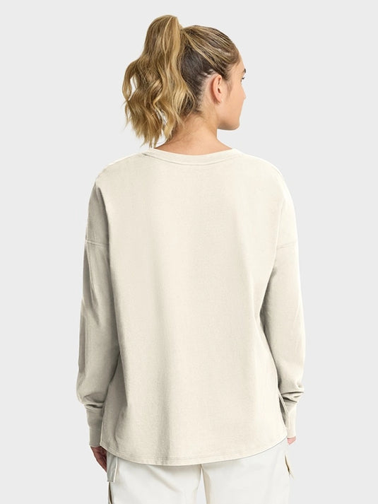 Fanatics Atlanta Falcons Cream Long Sleeve Tee recreated with classic 2025 legacy design.