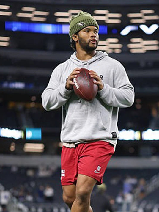 Kyler Murray Arizona Cardinals Be Water hoodie with Bruce Lee quote print on soft fleece fabric.