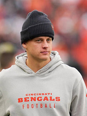 Recreation Joe Burrow Cincinnati Bengals Football Nike Grey Sideline Hoodie made with soft fleece fabric.