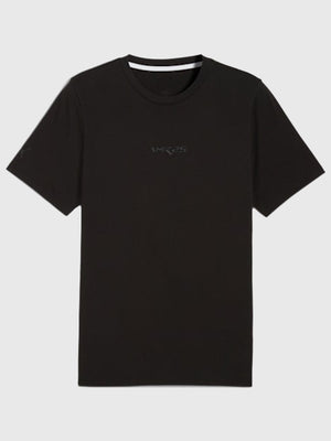 Unisex black graphic T-shirt recreated from PUMA x Aston Martin Aramco F1 Team featuring a sharp, modern finish