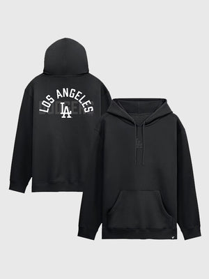 Fanatics Los Angeles Dodgers Black Out Pullover Hoodie designed with relaxed unisex fit and premium fleece construction