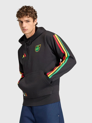 Adidas x Bob Marley 2026 Jamaica DNA fleece hoodie in black with soft interior and cultural collaboration design
