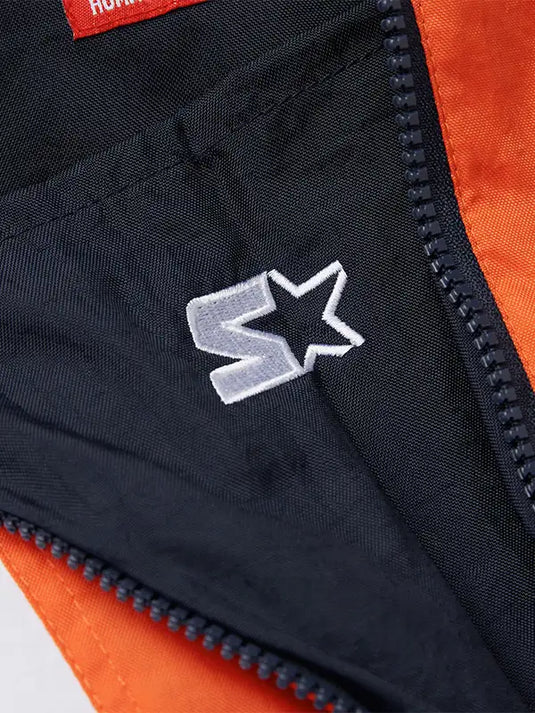 RECREATED Starter pullover jacket in Chicago Bears team colors featuring functional pullover design