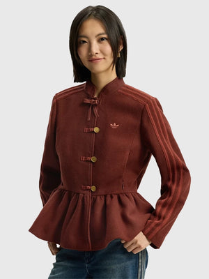 Take your finest look to the finest level and finesse along with them in the new Adidas CNY Brown Peplum Jacket. SHOP YOURS TODAY ASAP!!!