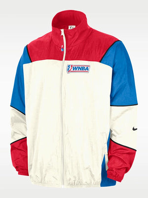 Recreated WNBA x Nike Legends basketball full-zip lightweight track jacket with sleek athletic design and clean branding