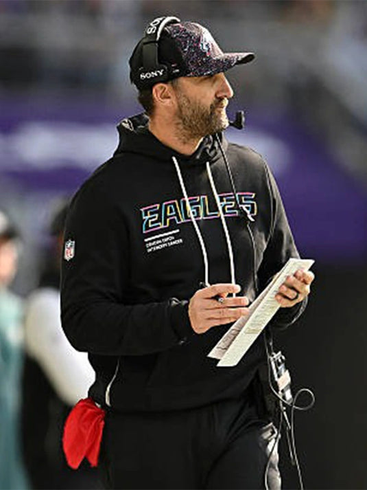 Philadelphia Eagles Nick Sirianni 2025 Crucial Catch Hoodie