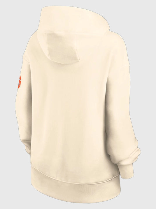 RECREATED Denver Broncos Nike Legacy Phoenix hoodie in natural fleece featuring an oversized fit and clean football-core vibe