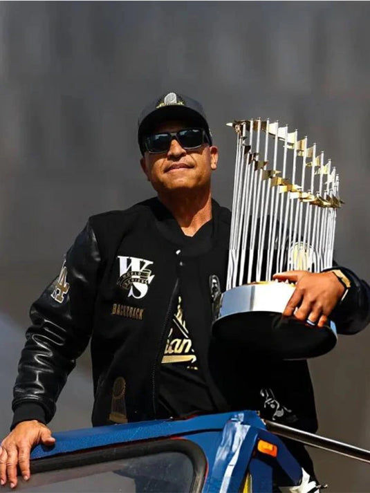 Recreation Dodgers 2025 World Series Parade Jacket capturing the spirit of victory and pride.