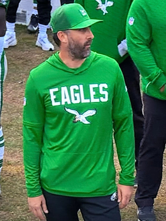Nick Sirianni Eagles Kelly Green Long Sleeve Hoodie T-Shirt