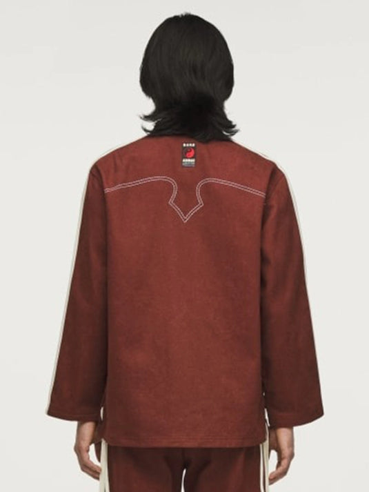 Brown RECREATED Adidas CLOT track jacket by Edison Chen inspired by Chinese New Year aesthetics