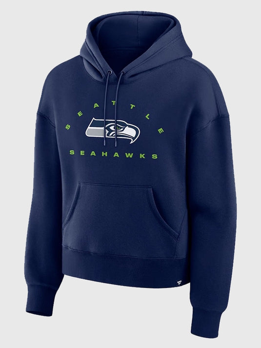 RECREATED Seattle Seahawks Fanatics College Eligible Receiver Legacy pullover hoodie in navy with soft fleece