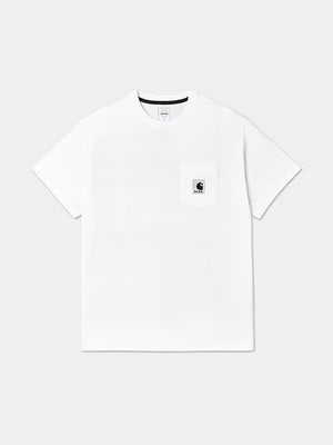 Recreated F.C. Real Bristol x Carhartt WIP 2026 white pocket short sleeve t-shirt for men and women with clean modern design