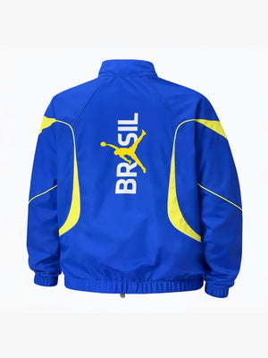 RECREATED FIFA World Cup Brazil 2026 Nike × Jordan Anthem jacket in blue with full-zip closure and lightweight insulated construction