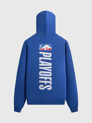 RECREATED Knicks fleece pullover hoodie from Giorgio Armani x Kith 2026 Playoffs collection, designed with cozy interior, clean finish, and modern oversized silhouette