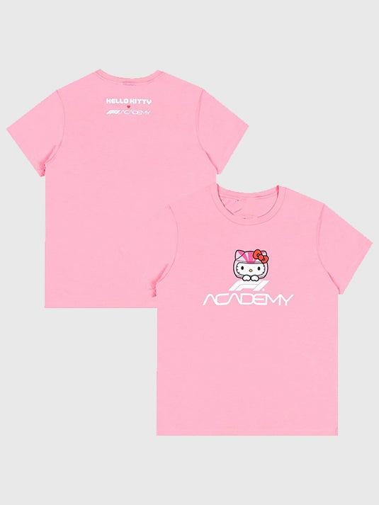 Recreation Formula 1 Academy Hello Kitty Pink T-Shirt with bold logo on front.