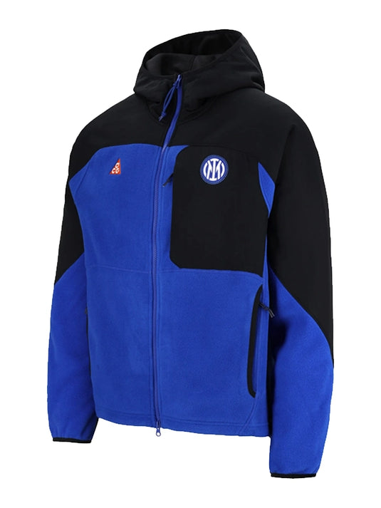 RECREATED blue and black Inter Milan Nike ACG Wolftree jacket designed with a structured, weather-ready profile
