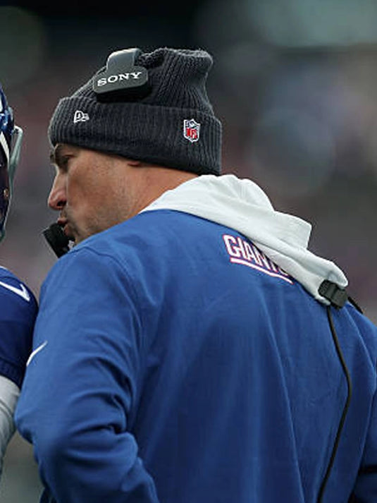 Blue Indianapolis Colts sideline bomber jacket recreation associated with Shane Steichen and Nike styling