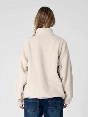 Rusty unisex Two Tides sherpa fleece jacket, RECREATED with cozy fleece construction, full front zip, and everyday winter layering appeal