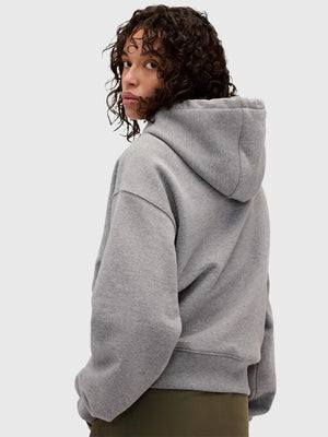 Victoria Beckham x Gap French Terry Hoodie designed with relaxed unisex fit and clean modern silhouette