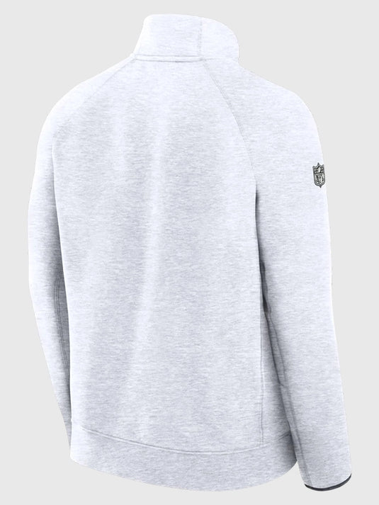 Nike grey quarter zip Tech Fleece jacket recreated for fans, replicating the style worn by Drake Maye during Super Bowl LX Opening Night 2026.