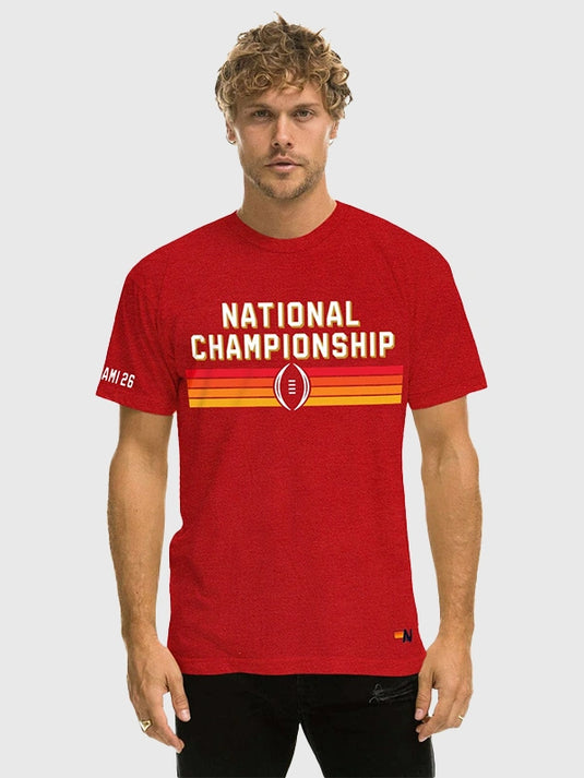 Aviator Nation Indiana Hoosiers 2025 National Champions red crewneck unisex t-shirt with soft cotton comfort