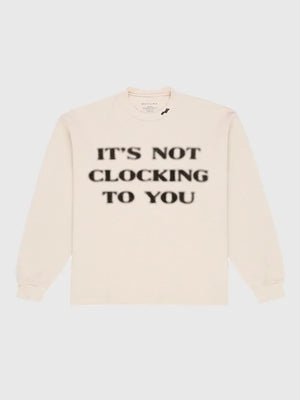 Recreated Skylrk statement thermal crewneck sweatshirt with smooth texture and relaxed everyday fit