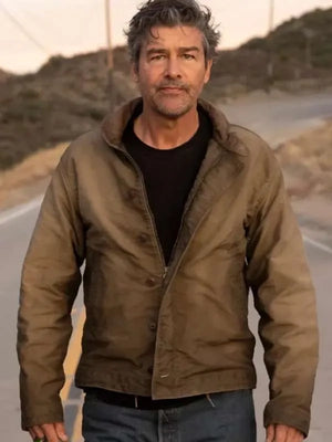 RECREATED Lanterns 2026 TV Series Kyle Chandler Hal Jordan Brown Cotton Jacket designed with a classic fit and rugged everyday outerwear style
