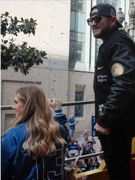 Los Angeles Dodgers 2025 World Series Championship Parade Jacket recreated with accurate detailing and signature style.