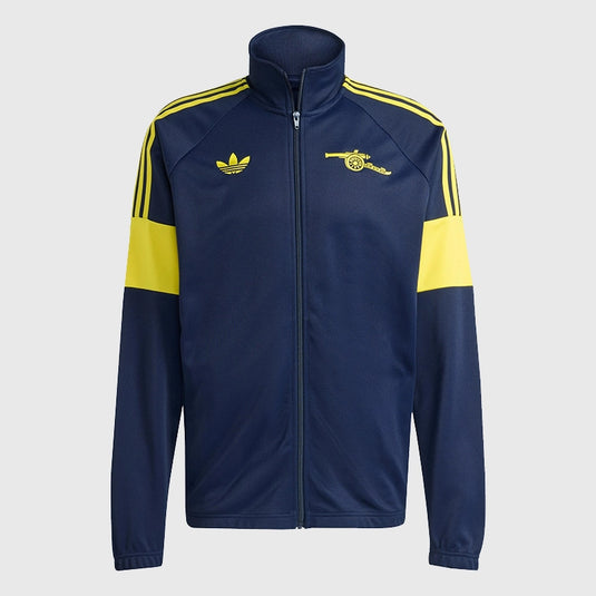 Recreated Adidas Arsenal FC 2025 LFSTLR Jacket in navy combining comfort and football flair.