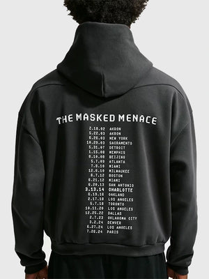RECREATED Nike LeBron James Masked Menace Black Fleece Pullover Hoodie designed with cozy fleece construction and a modern athletic streetwear silhouette