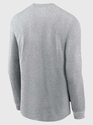 New England Patriots 2025 AFC Champions Trophy Collection Nike long sleeve t-shirt in heather grey