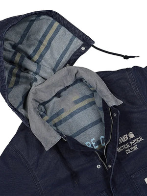 Recreated navy Carhartt WIP x New Balance Arcan hooded jacket with a sleek streetwear look