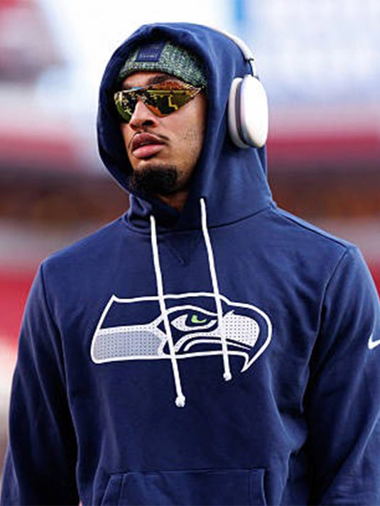 RECREATED Nike Seattle Seahawks 2025 hoodie in navy combining sideline styling and casual comfort