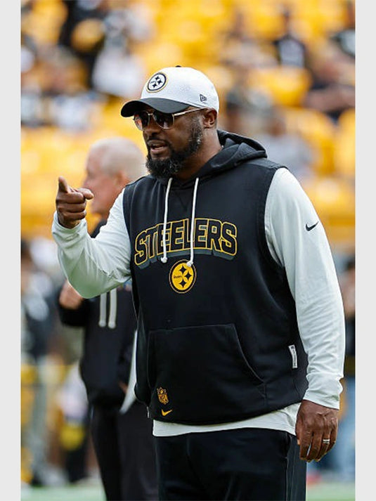 Mike Tomlin Steelers Sideline Sleeveless Hoodie
