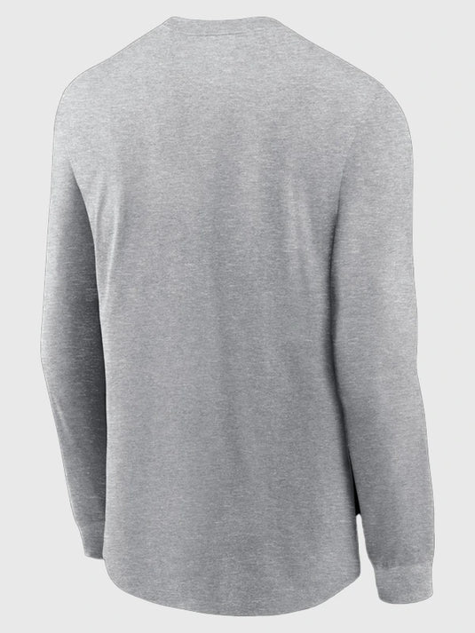 Heather grey long sleeve t-shirt celebrating Seattle Seahawks 2025 NFC Champions locker room victory by Nike