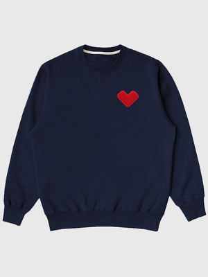 Recreated Province of Canada unisex crewneck sweatshirt in navy, featuring smooth fleece fabric and a timeless crewneck cut.