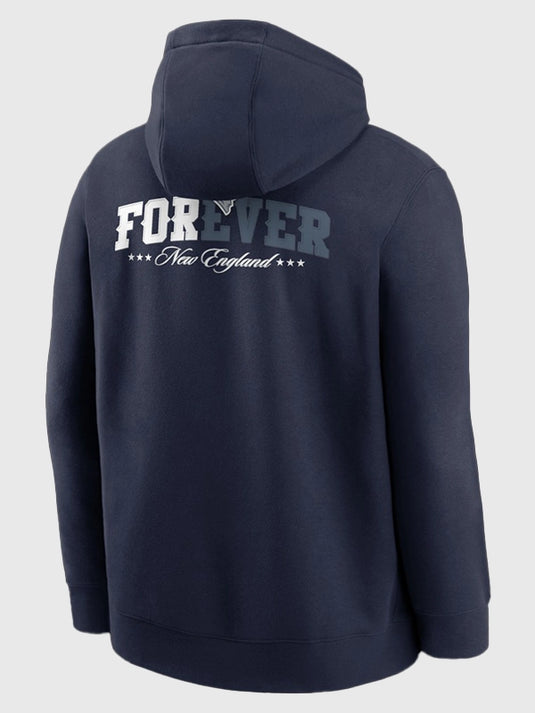 Nike Patriots Rivalries Collection Club Fleece hoodie in navy offering a balanced blend of comfort and team-focused style