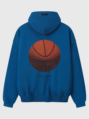 Unisex New York Knicks 90’s hoodie in blue crafted from midweight fleece with adjustable drawstring hood