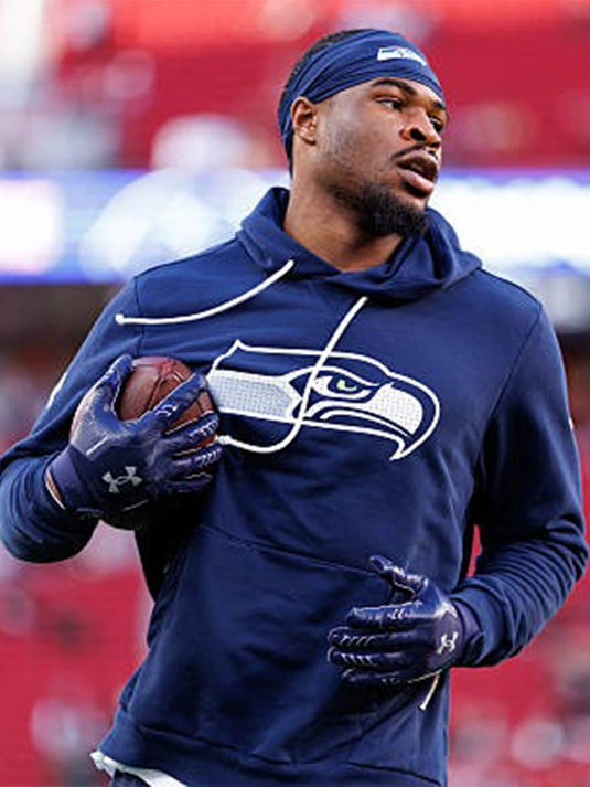 RECREATED Nike Seattle Seahawks 2025 sideline pullover hoodie in navy with soft fleece comfort