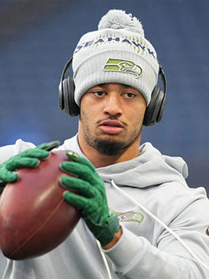 Recreated Seattle Seahawks Nike Rivalries 2025 sideline hoodie in grey with Standard Issue styling