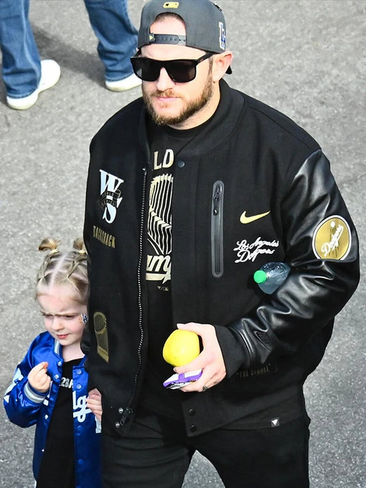 2025 Dodgers World Series Parade Jacket Recreation edition inspired by Dave Roberts, featuring bold team colors.