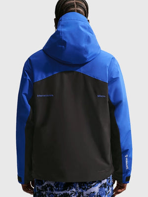 Nike ACG Inter Milan inspired Skull Peak anthem jacket recreated for everyday wear in black and blue