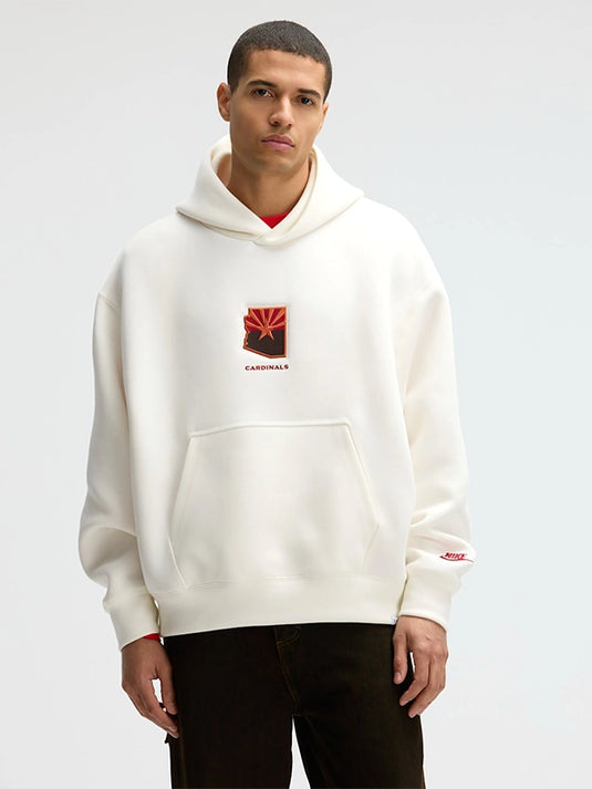 Nike Arizona Cardinals 2025 Rivalries Grey Tech Fleece Hoodie with premium soft fabric.